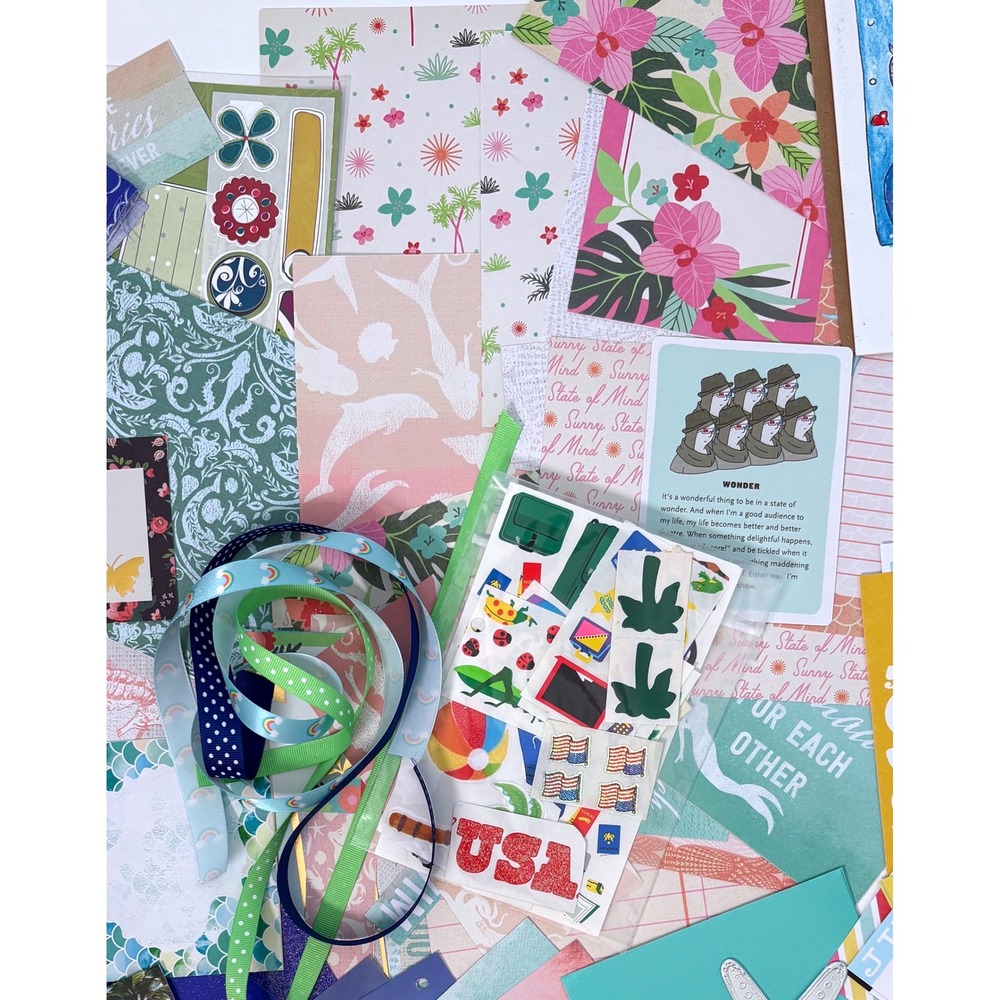 Summer Scrapbook Ephemera Beach Vaca Paper Stickers Junk‎ Journal 70+ Lot
